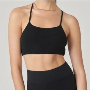 WESLEY Rivington Ribbed Tencel Bralette in Black